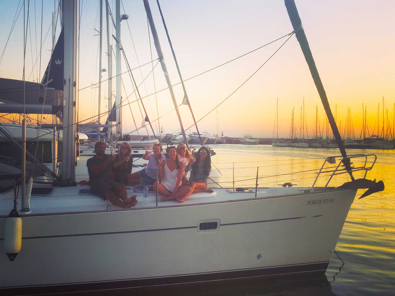 Five friends sail the Greek Islands